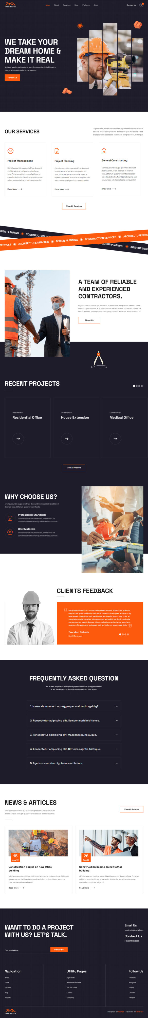 Thiết kế website xây dựng