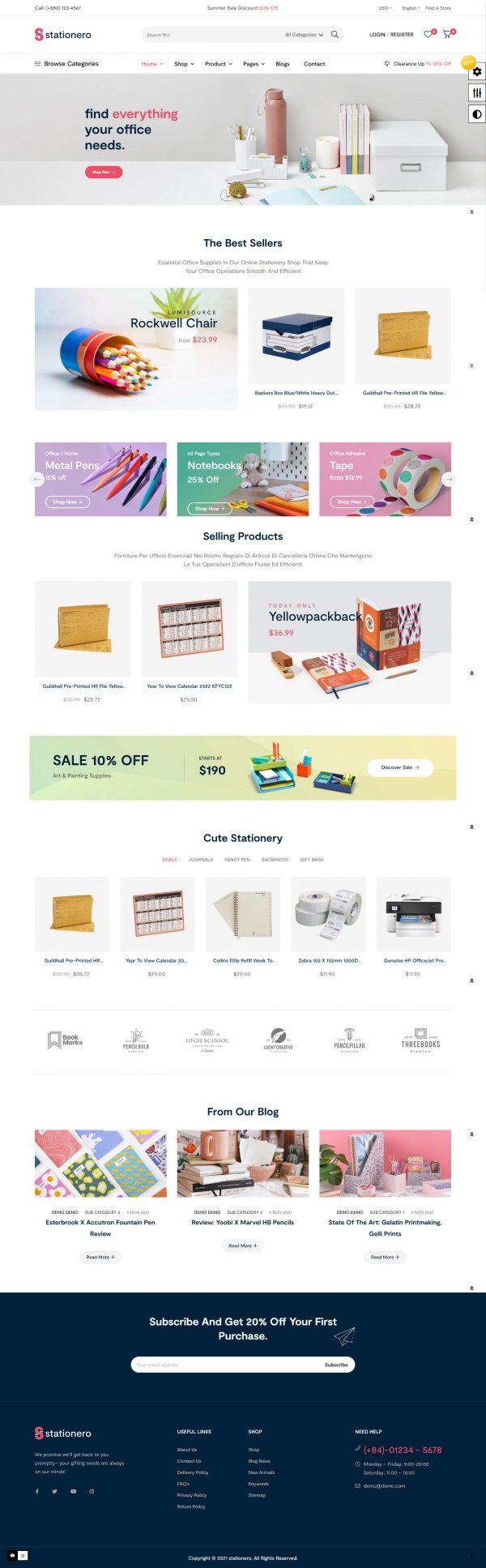 Thiết kế website văn phòng phẩm 3